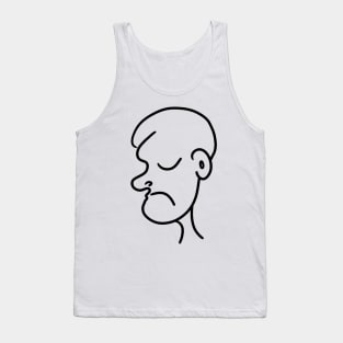 Grumpy Man Cartoon Tank Top